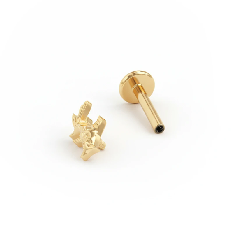 Labret en titane et carpe koï