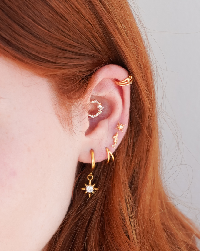 Labret en titane et carpe koï