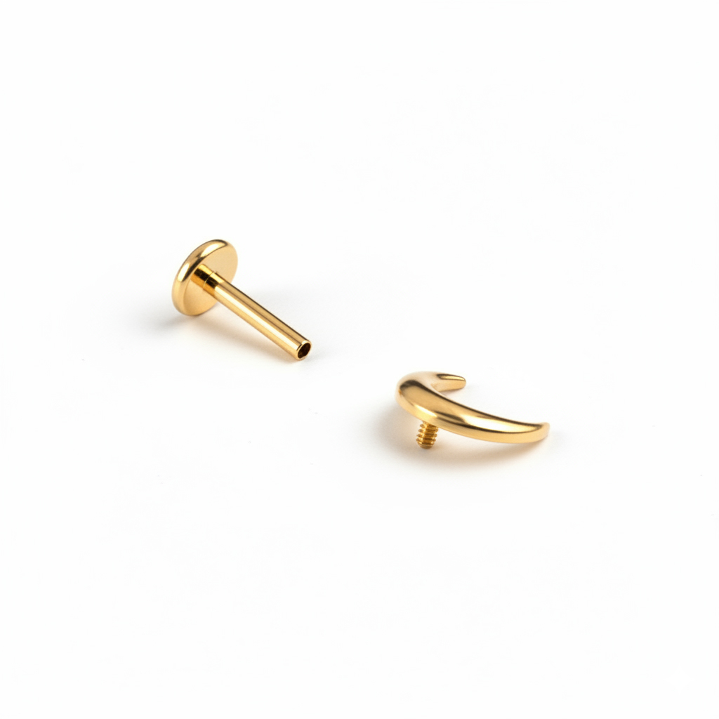 Labret en titane et croissant de lune