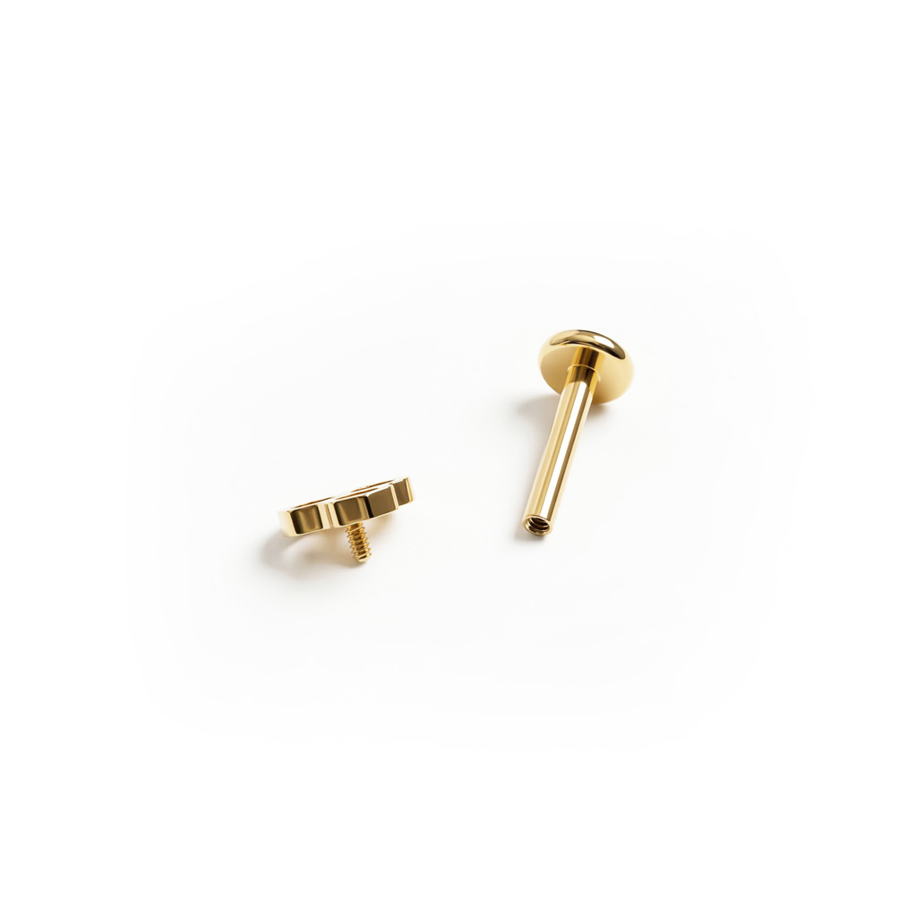 Labret en titane avec un design en nid d'abeilles