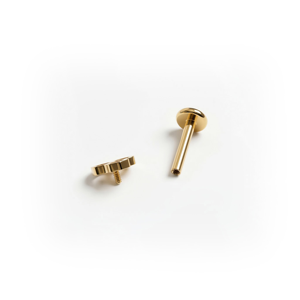 Labret en titane avec un design en nid d'abeilles