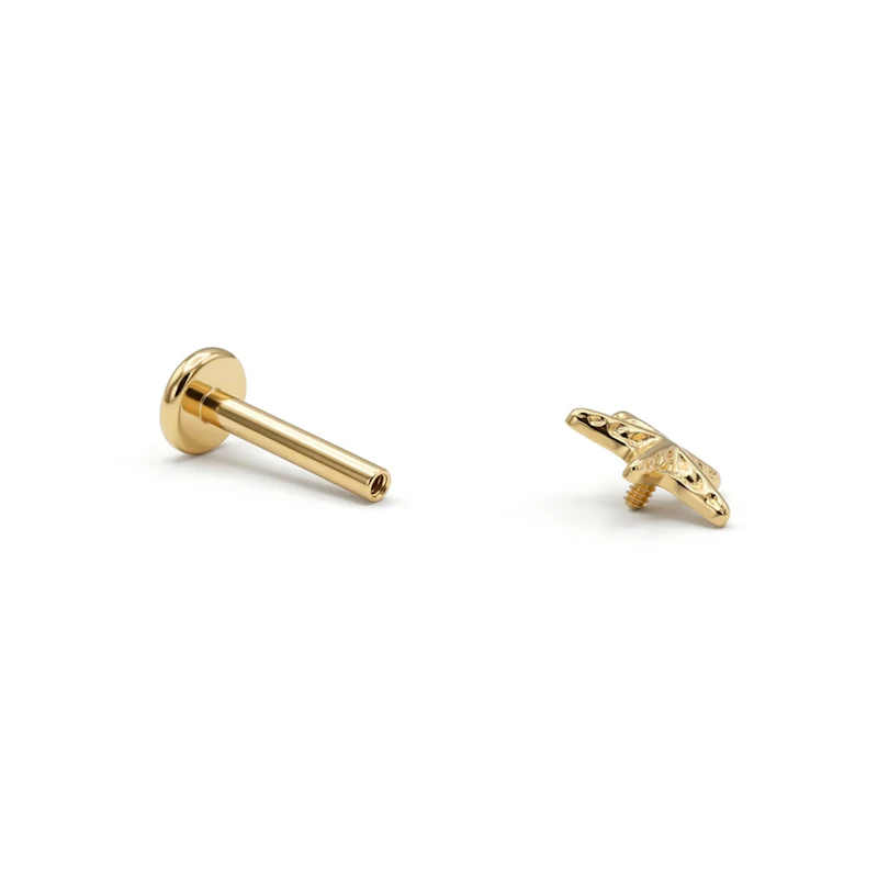 Labret en titane et design en forme d'étoile de mer
