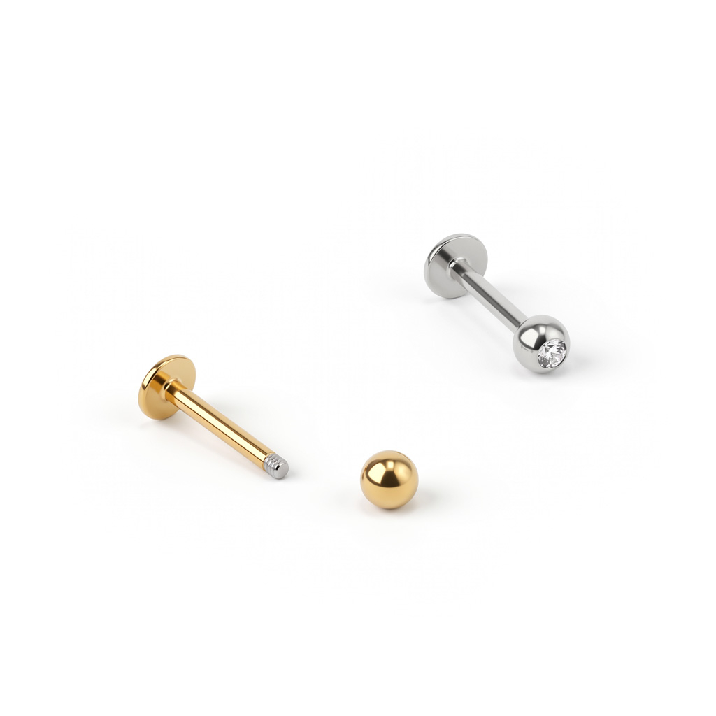 Labret avec une pierre sertie