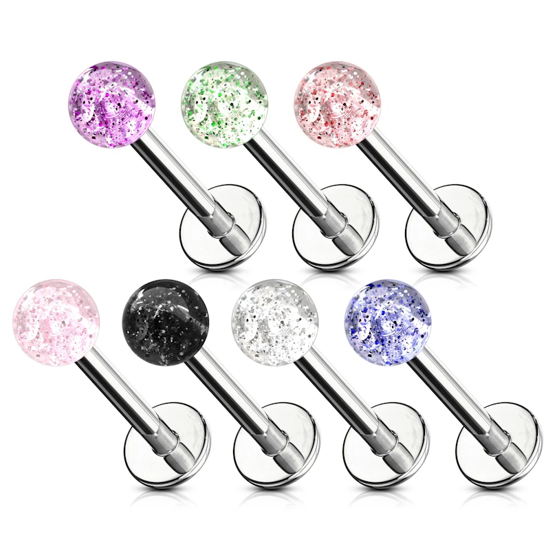 Labret avec boule en acrylique