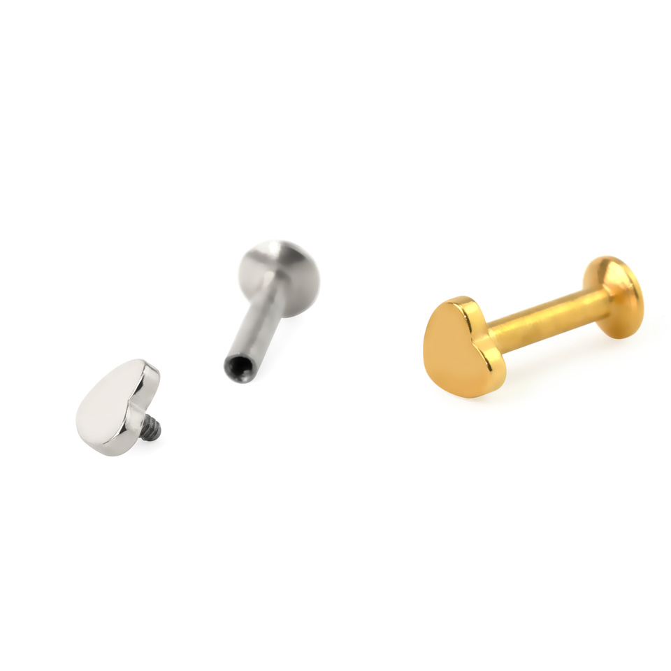 Labret avec design coeur