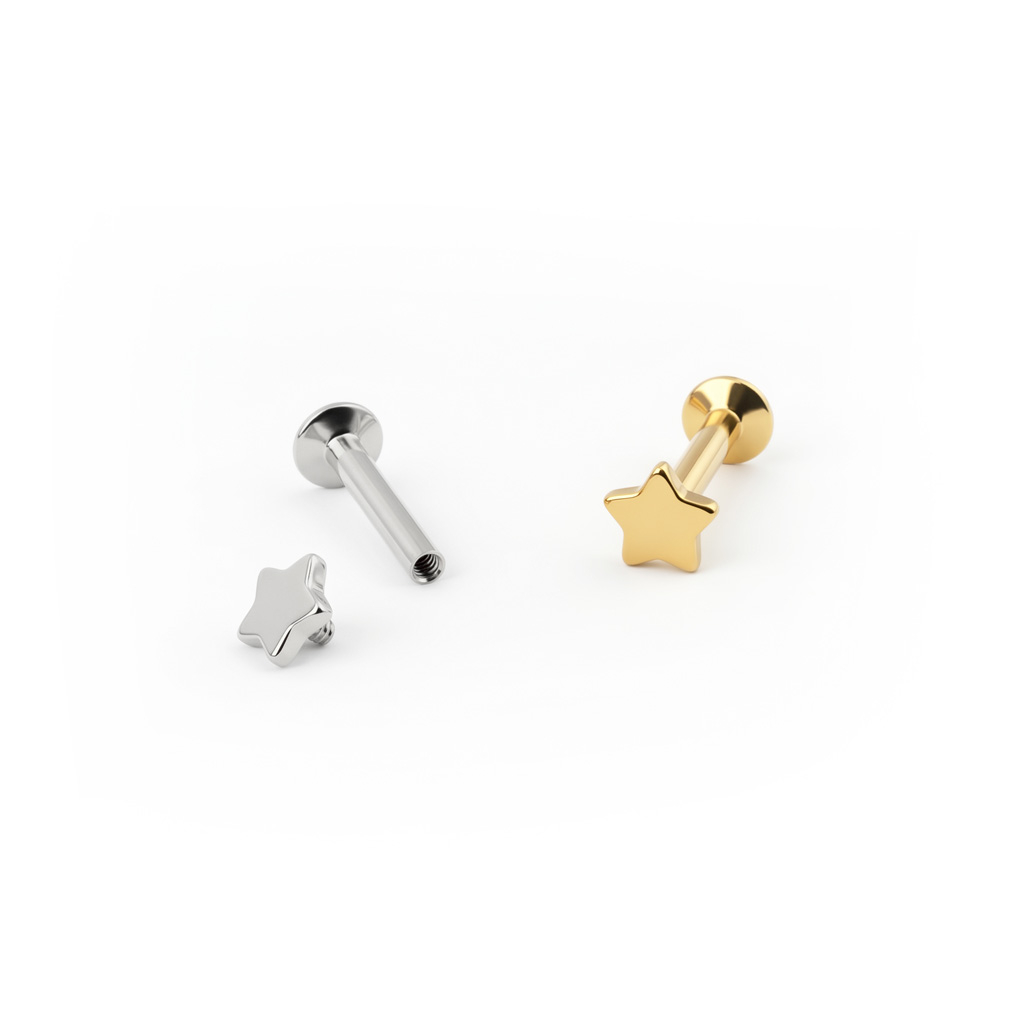 Labret avec un design en forme d'étoile