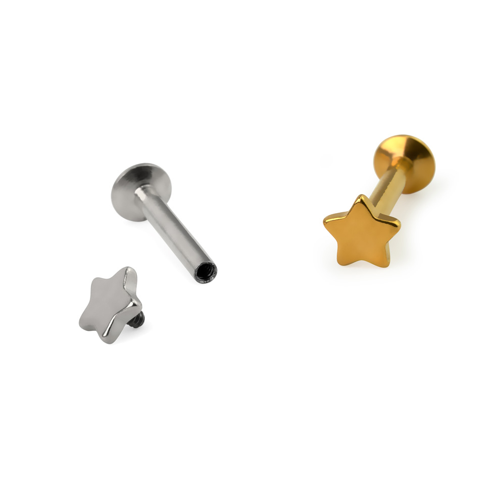 Labret avec un design en forme d'étoile