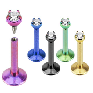 Labret avec micro pierre et filetage interne