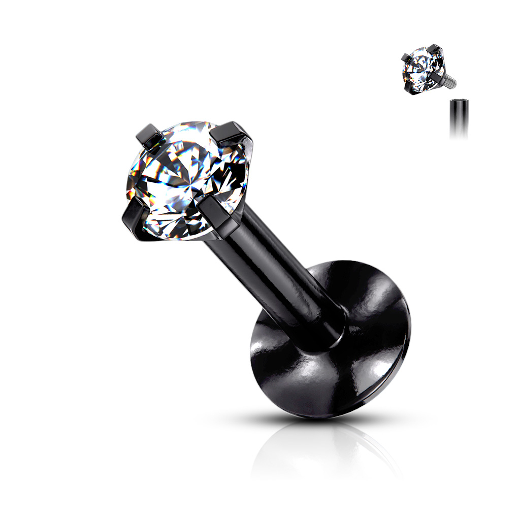 Labret avec micro pierre et filetage interne