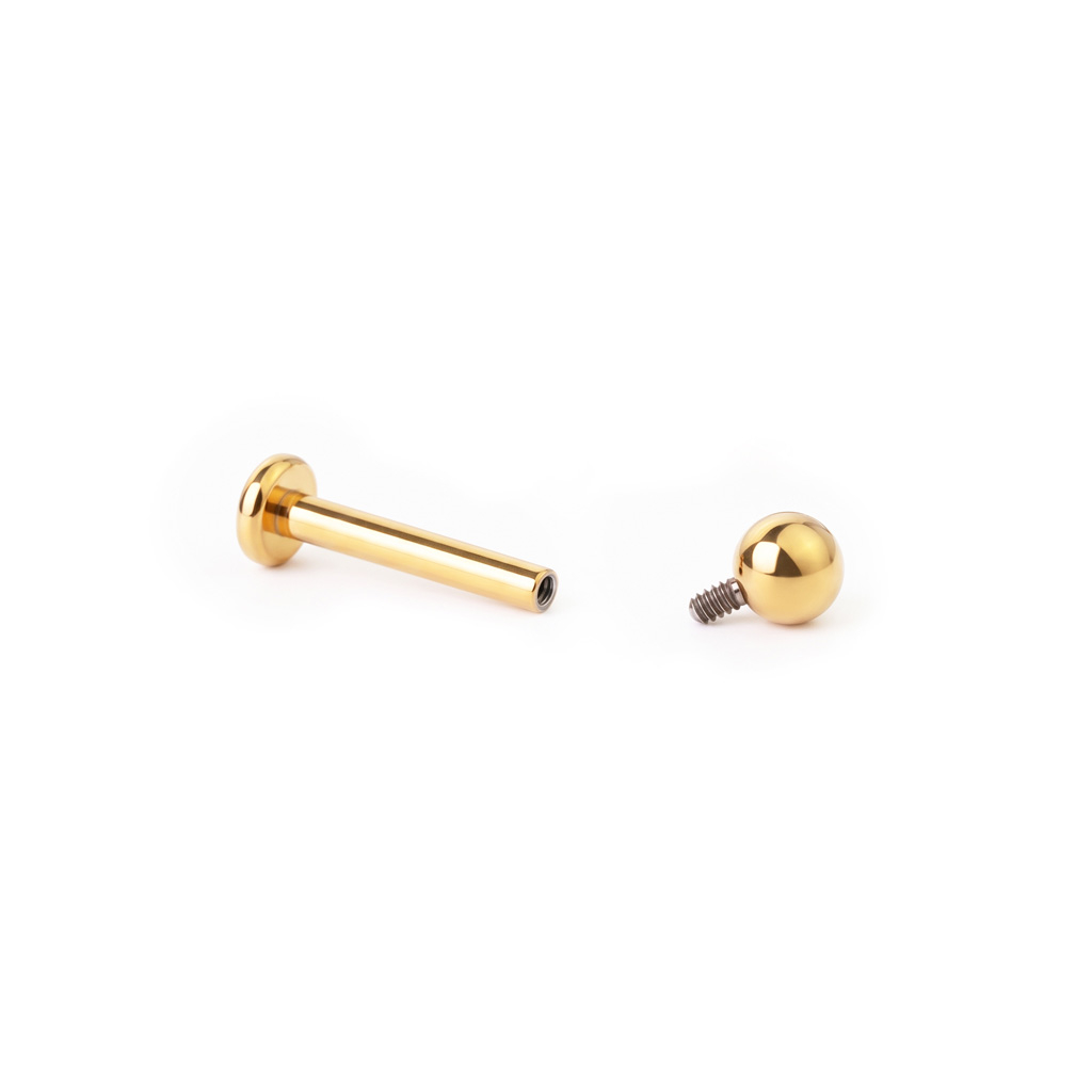 Labret en titane coloré avec filetage interne