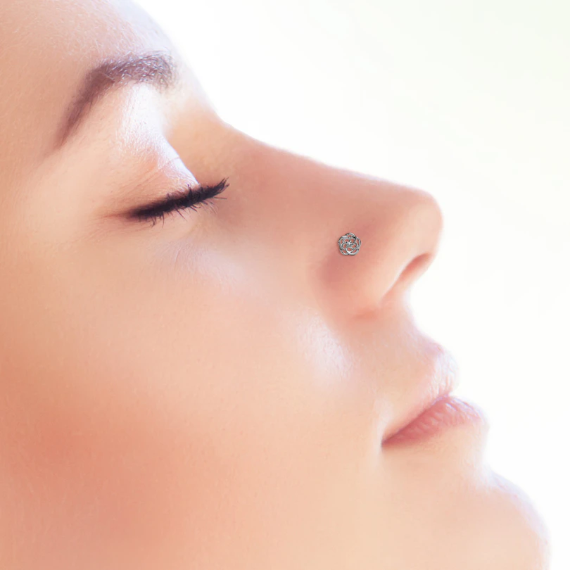 Tige pour le nez avec rose