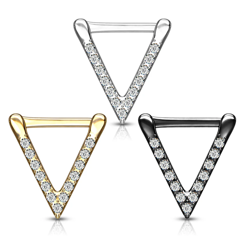Piercing pour le septum en forme de triangle