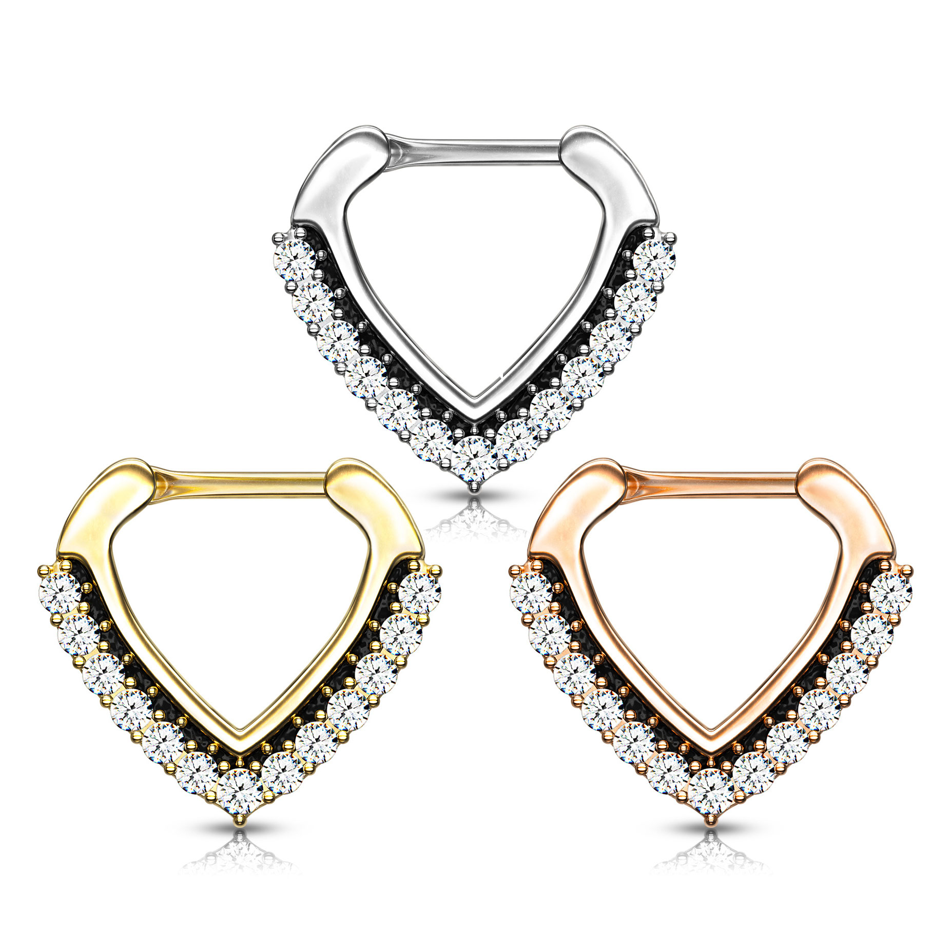 Piercing pour le septum en forme de V