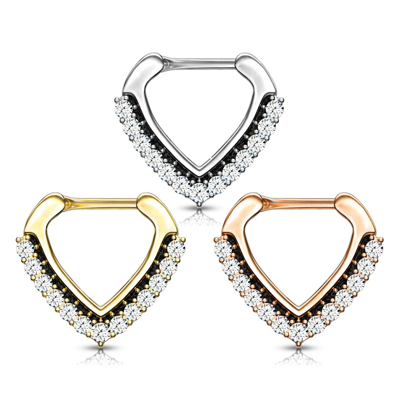 Piercing pour le septum en forme de V
