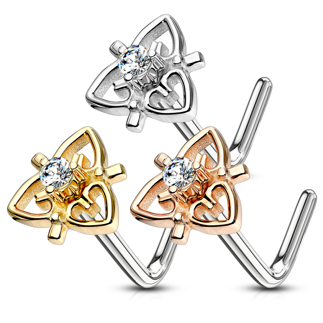 Piercing pour le nez avec des reliefs