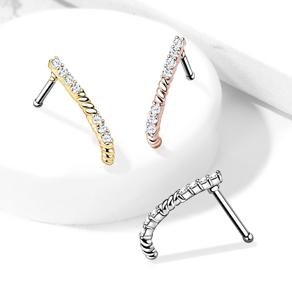 Crawler pour le nez orné de pierres disponible en 3 couleurs