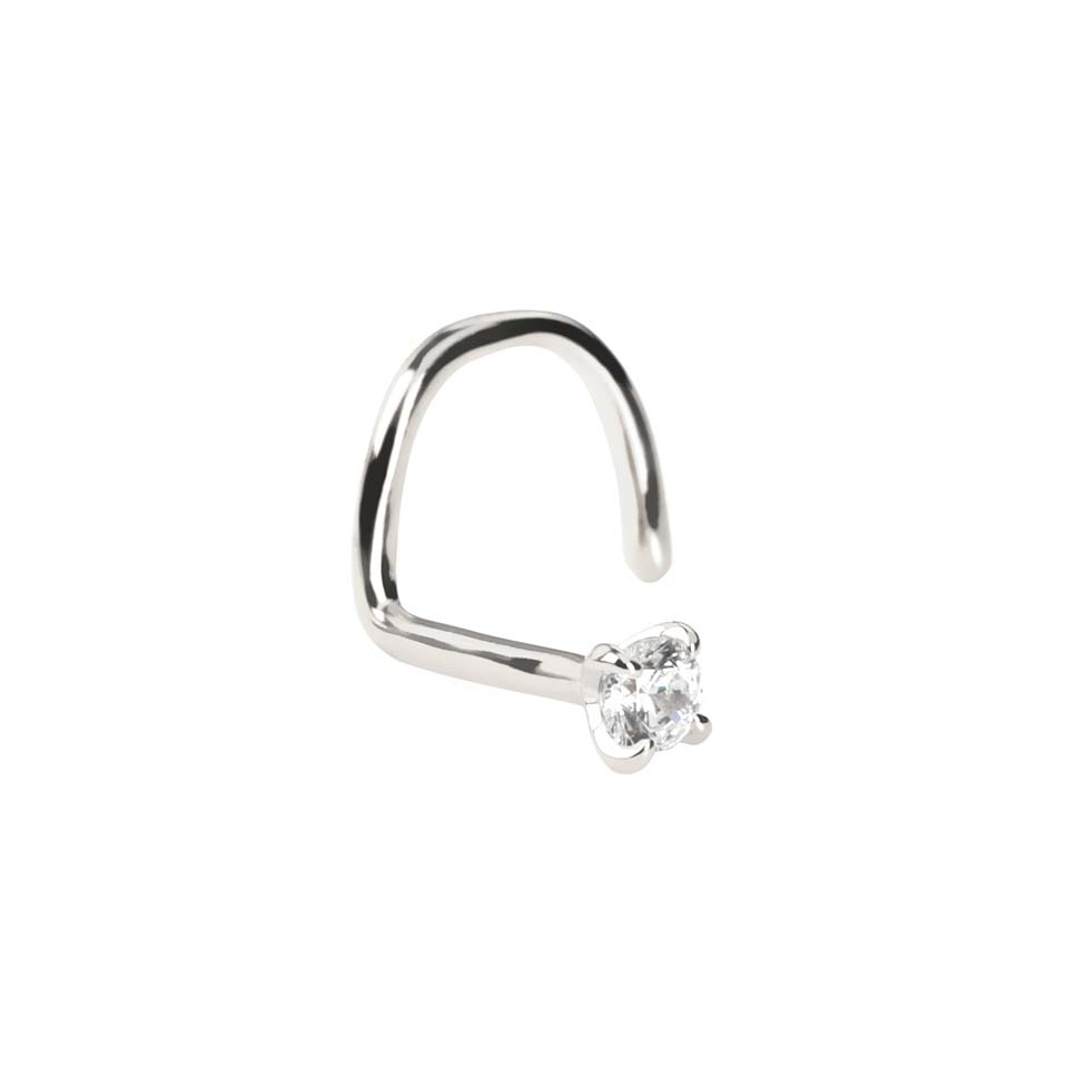 Vis pour le nez en Or 14K avec pierre