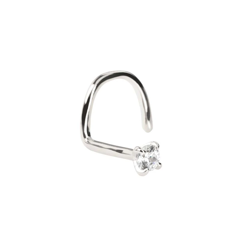 Vis pour le nez en Or 14K avec pierre