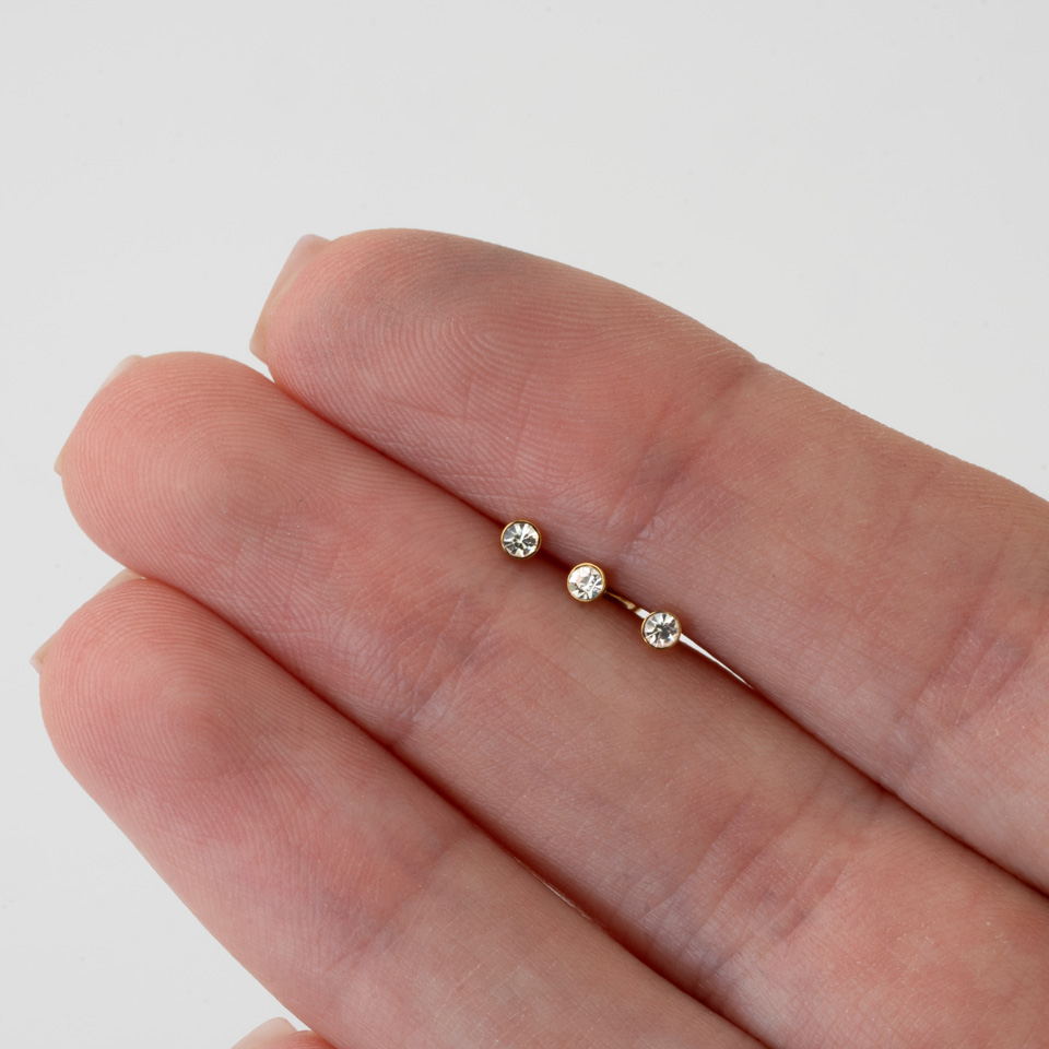 Tige barbell pour le nez avec pierre