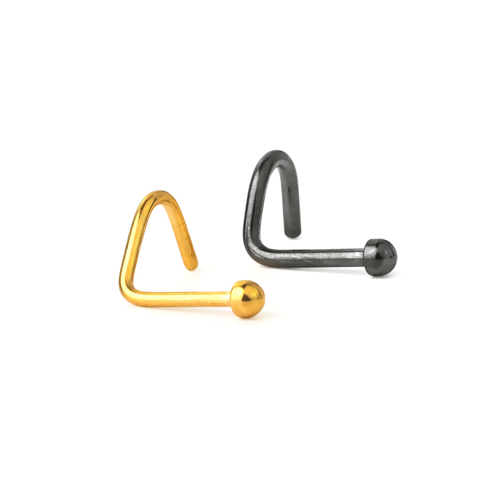 Vis pour nez avec demi boule dans plusieurs couleurs