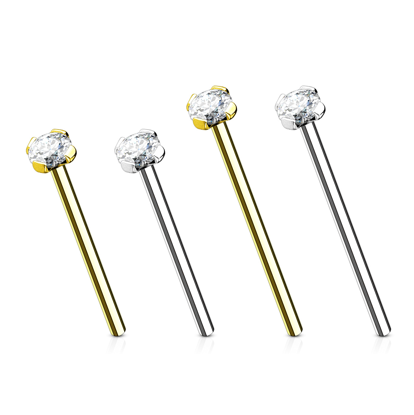Tige pour le nez en or 14 carats avec une pierre