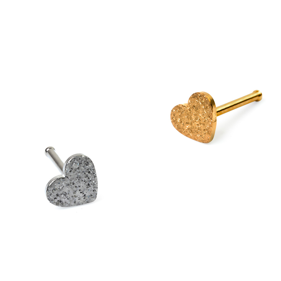 Tige de nez avec un cœur effet diamant