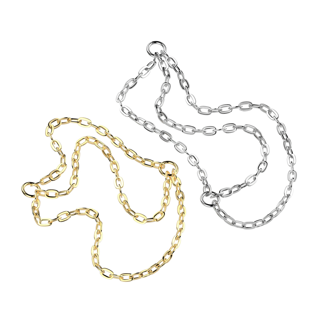 Triple chaîne en titane pour relier des bijoux