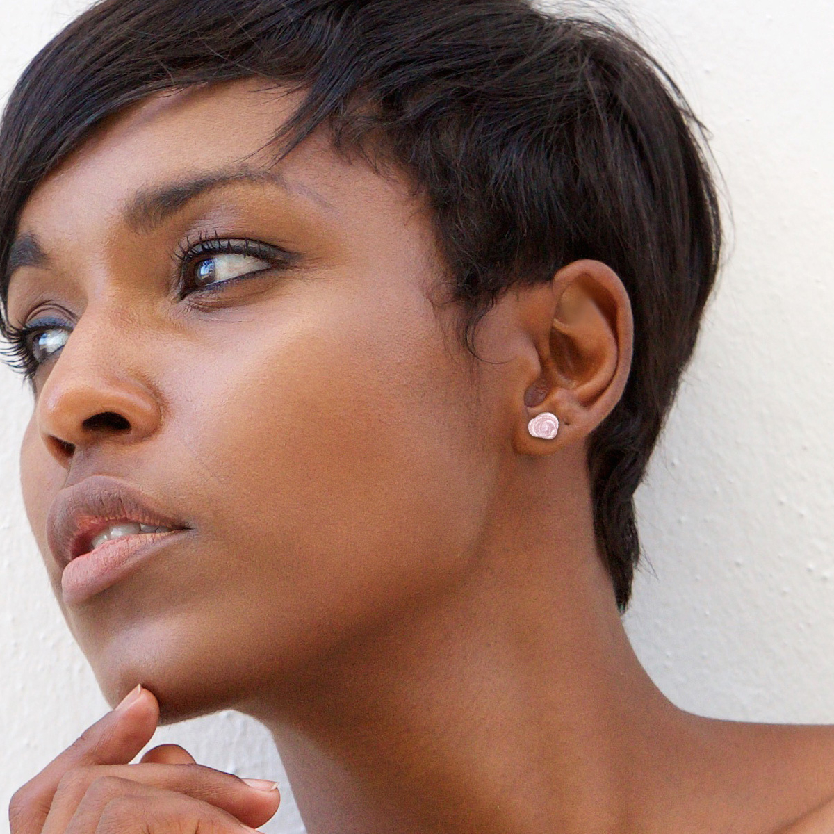 Plug en quartz avec une jolie rose