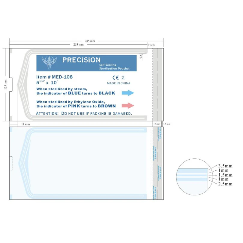 Sacs autoclave pour stérilisation