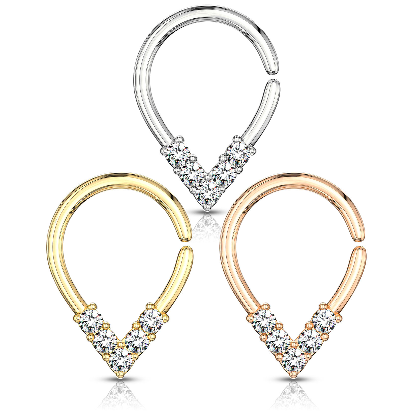 Anneau en forme de goutte d'eau en pierre