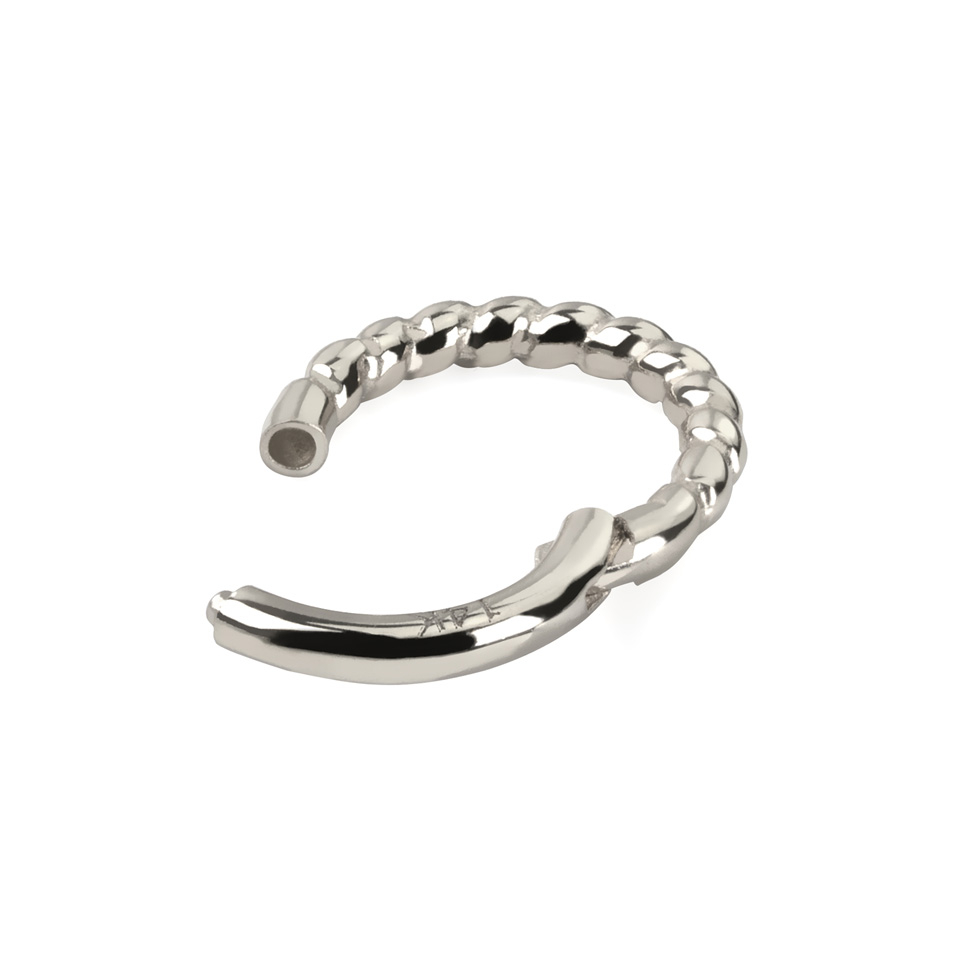 Anneau à charnière en or 14 carats avec motif tressé