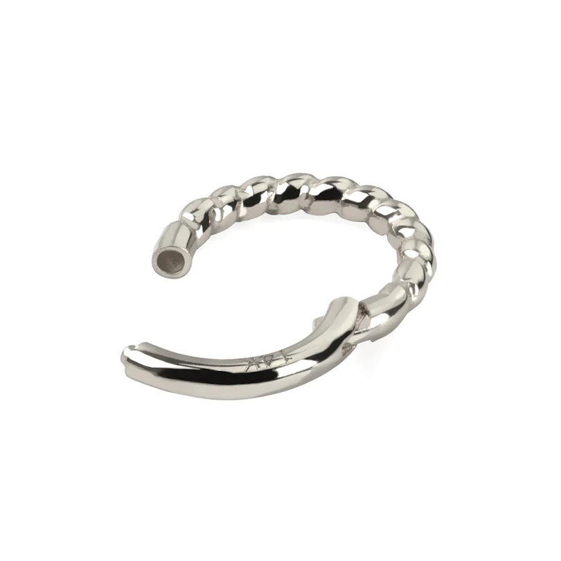 Anneau à charnière en or 14 carats avec motif tressé