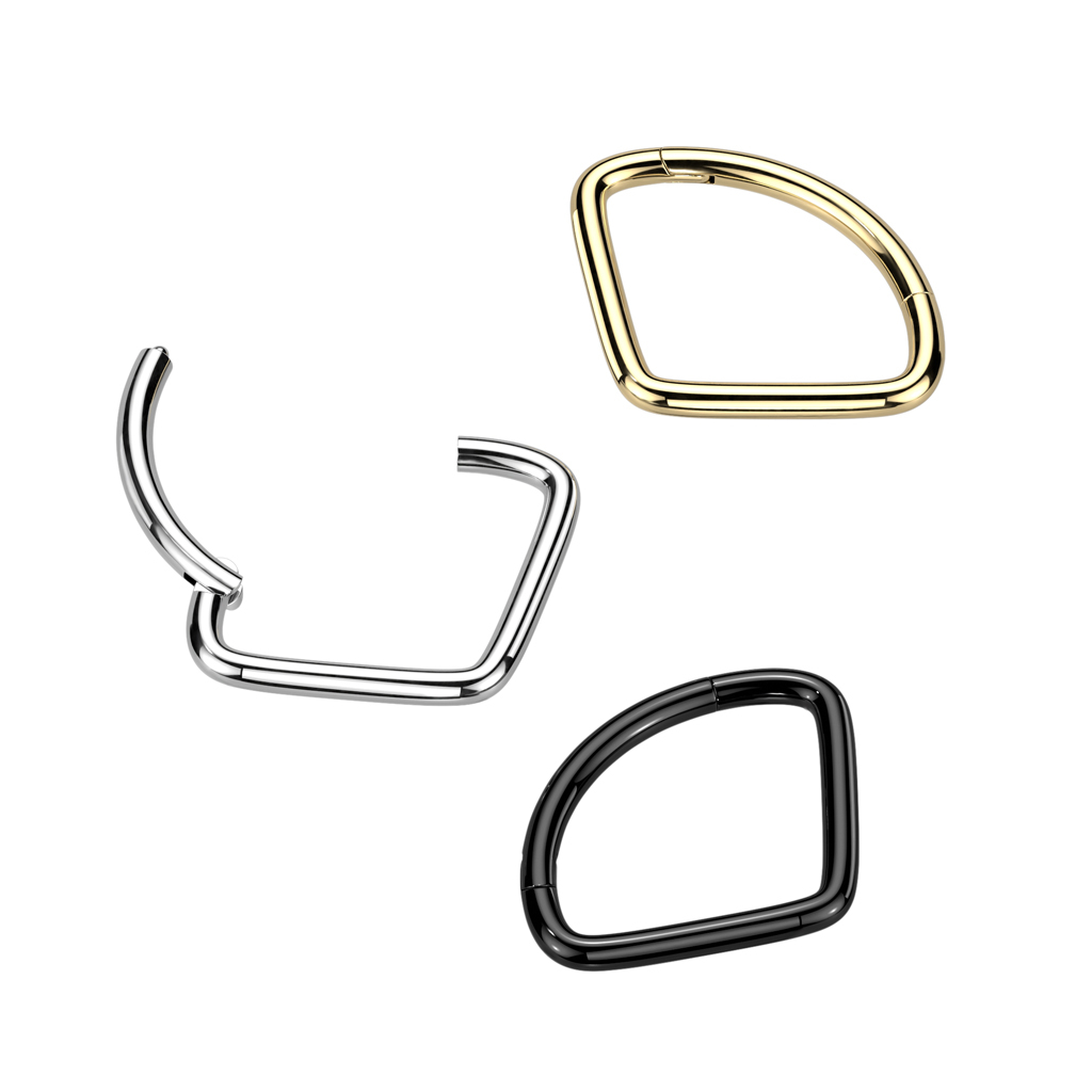 Anneau segment en titane et forme de chevron