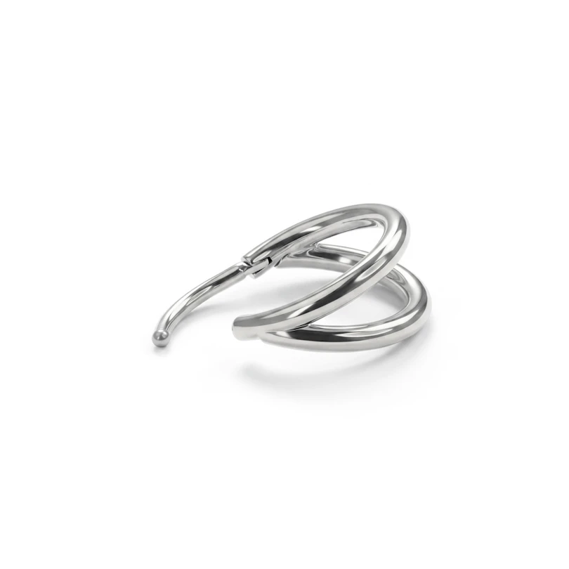 Anneau double en titane