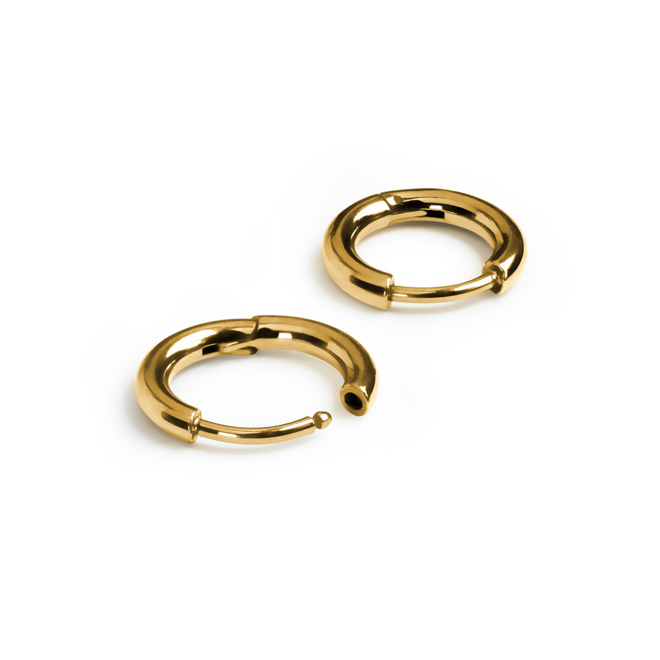 Paire de créoles en titane