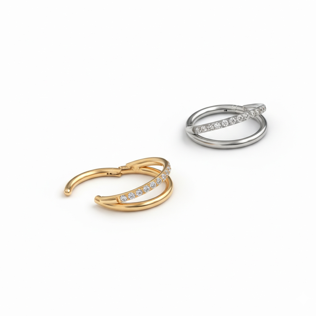 Clicker en titane effet trompe-l'œil