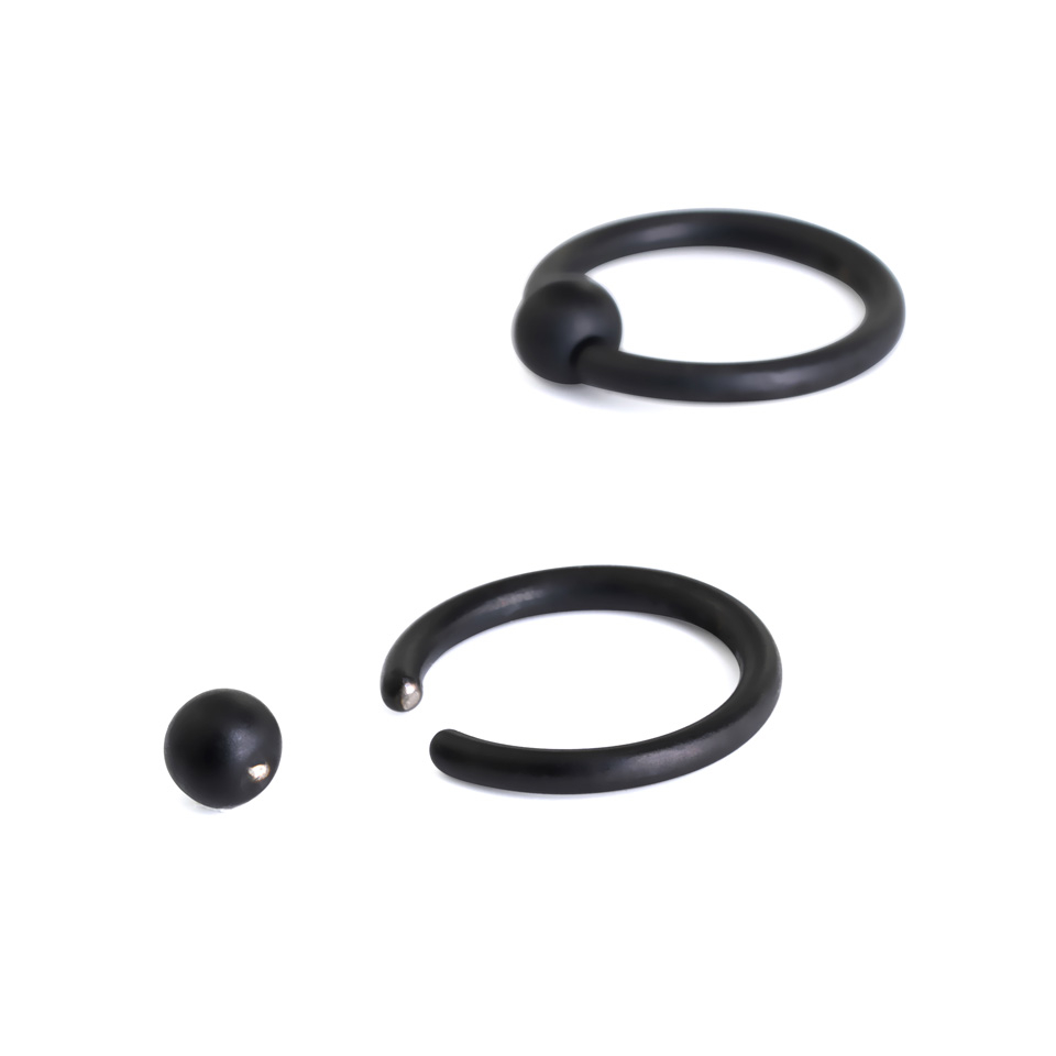 Anneau BCR couleur noir mat