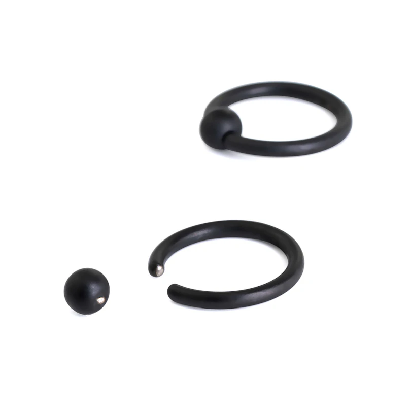 Anneau BCR couleur noir mat