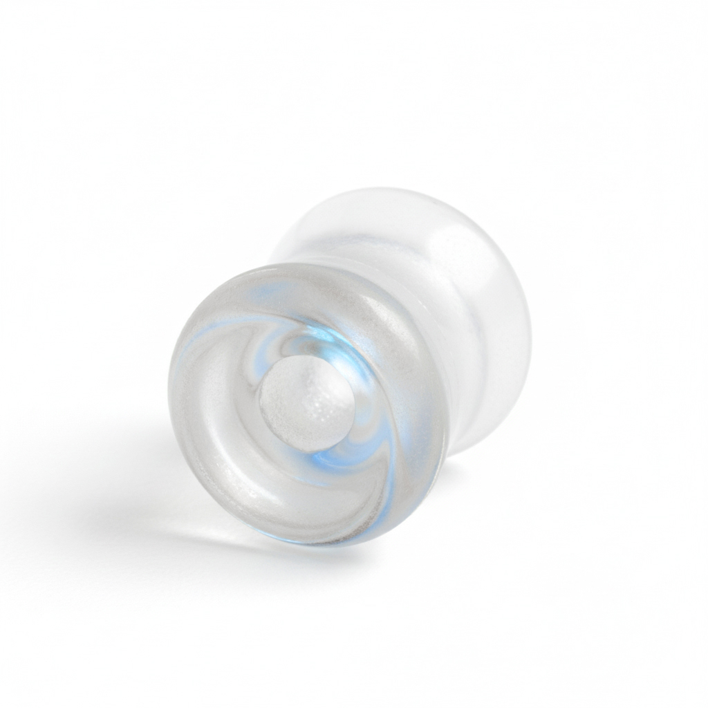 Tunnel à double évasement en verre et effet aurore boréale